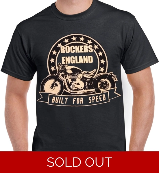 Rockers England Built For Speed T Shirt UK P&P Free